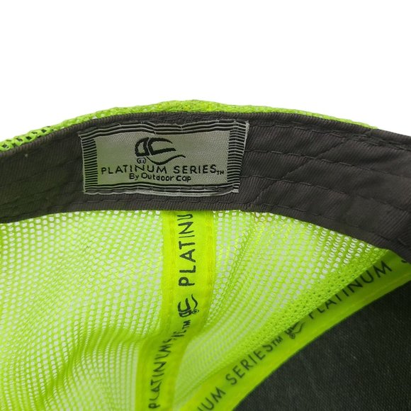 Outdoor Cap Big M Diesel Express Mesh Strapback Cap Trucker Hat Neon Green Gray - Picture 10 of 10